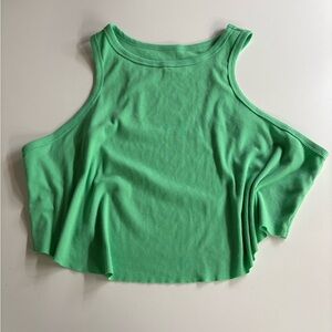 NWOT Women’s Wild Fable Green Ribbed Crop Tank Top Summer